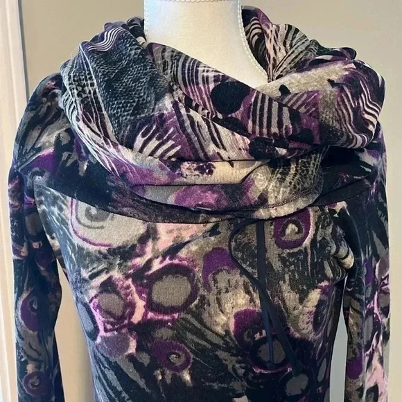 [S/P]Kollontai Abstract  Colorful Baggy Neck LS Tunic Sweater - Picture 2 of 7